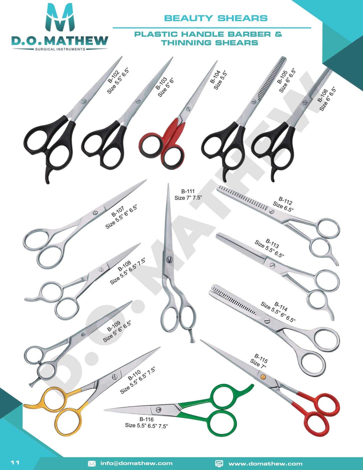 Plastic Handle Barber& Thinning Shears